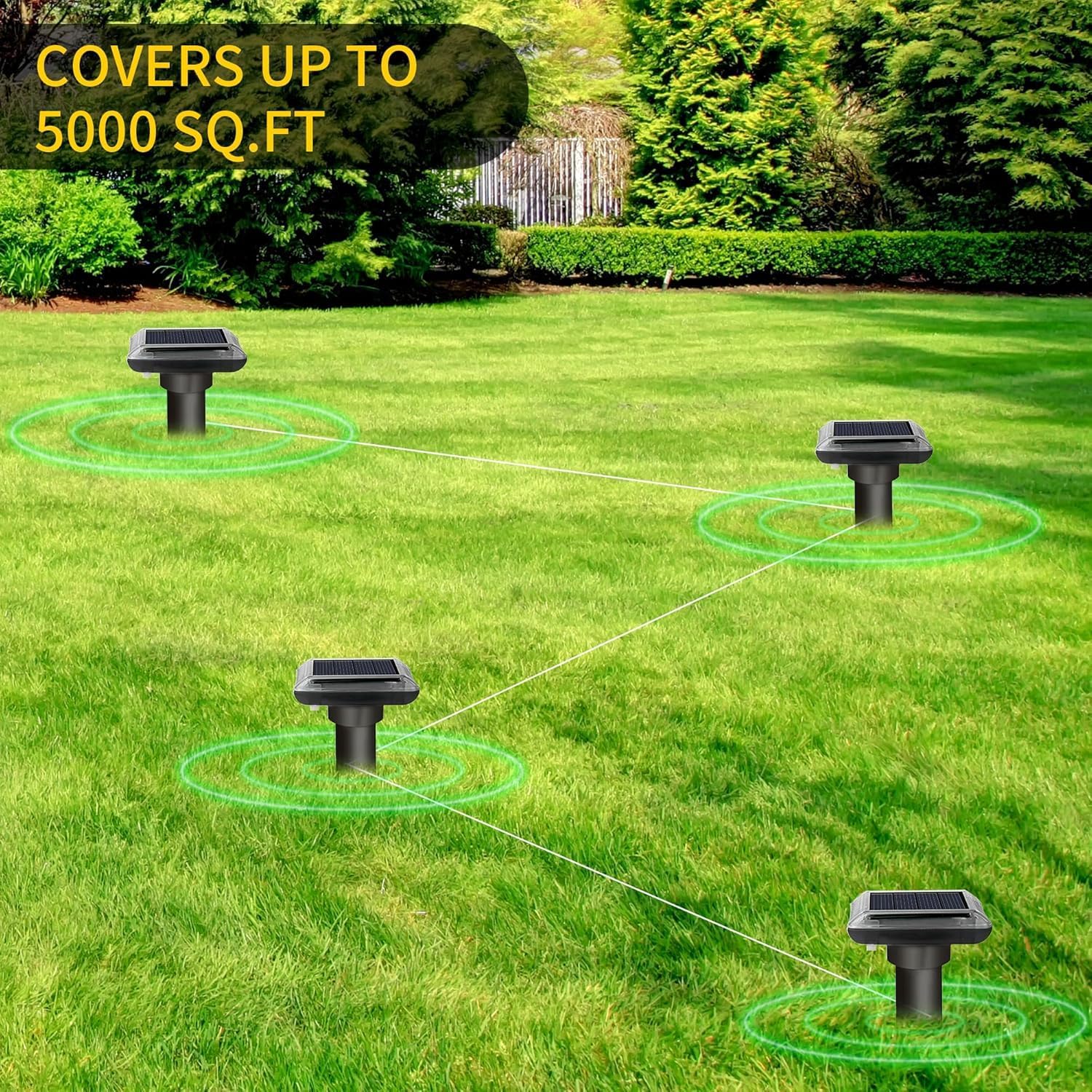 Thumbnail 6 de YOUKK Scaccia Ultrasuoni Solare: Repellente IP66 per giardino e fattoria