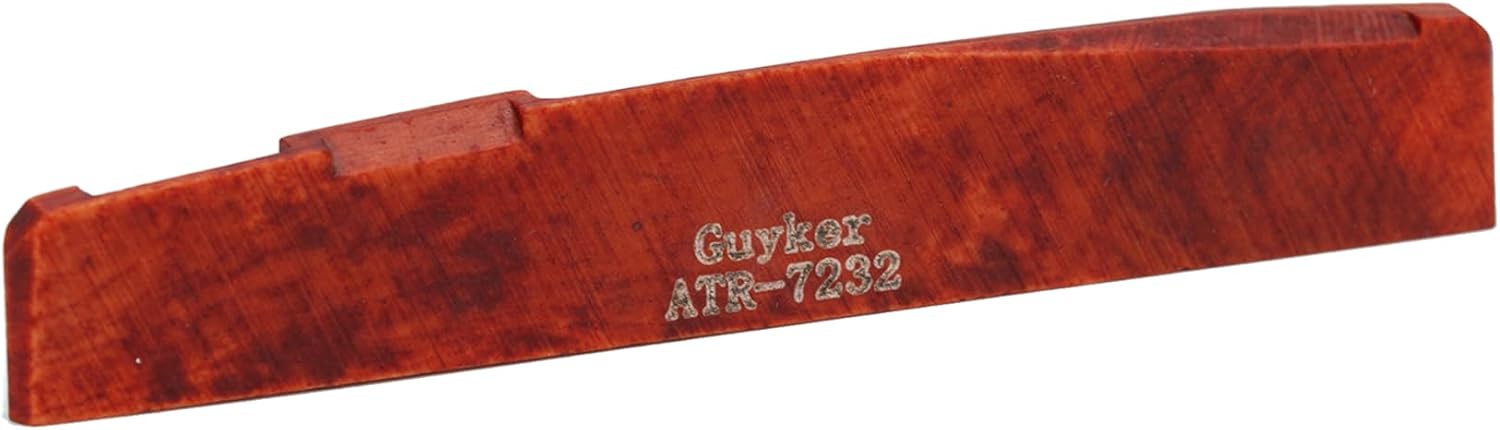 Thumbnail 1 de Guyker ATR7232 Acoustic Guitar Bone Saddle, Red, Pre-Slotted, 72x3x12mm