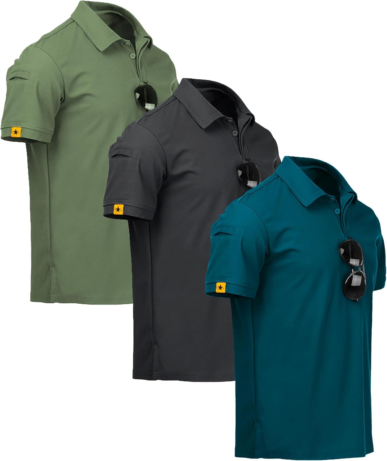 Thumbnail 6 de ZITY 3er Pack Poloshirt Herren Kurzarm – schnelltrocknend, atmungsaktiv, Regular Fit