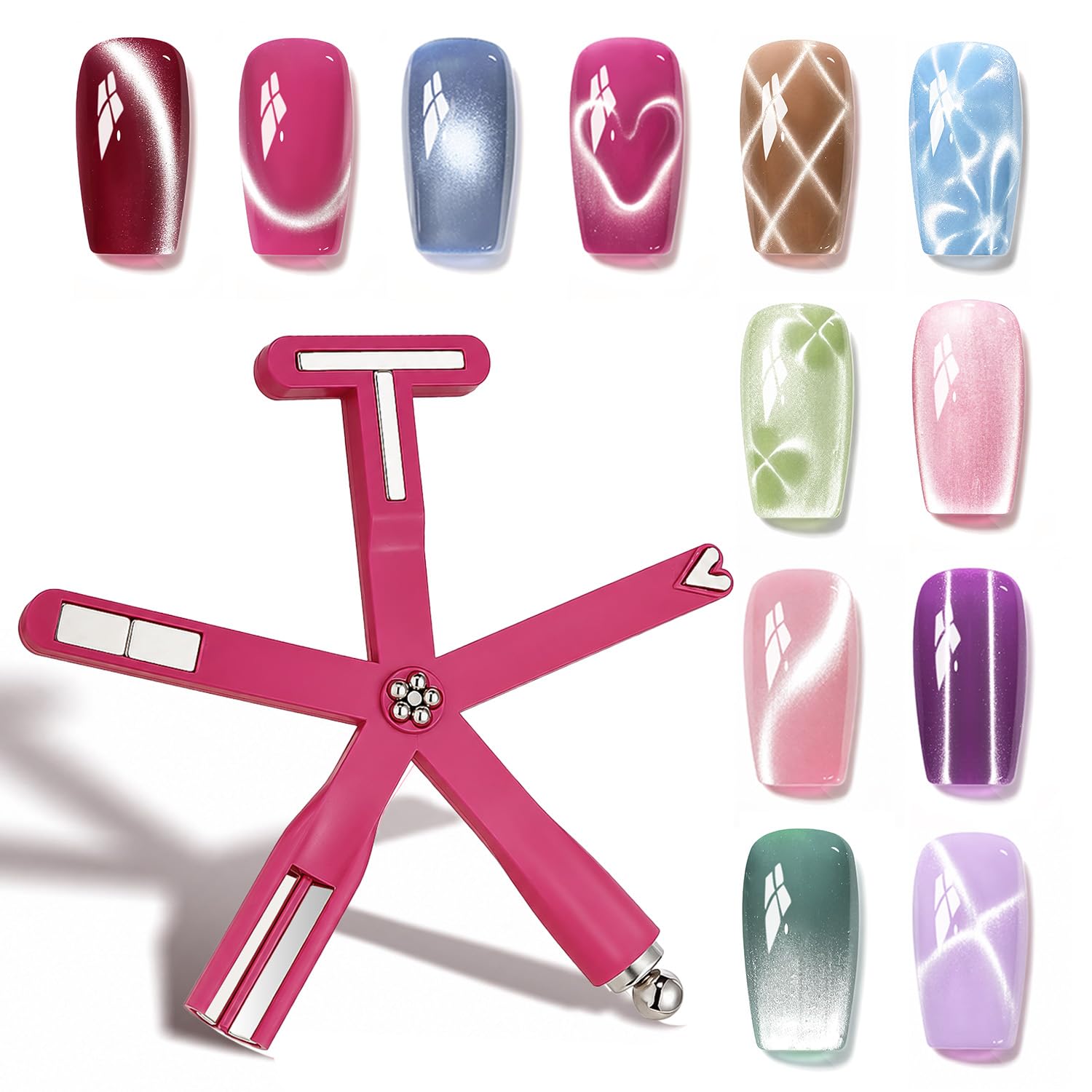 Detalle de JODSONE Cat Eye Nail Magnet, 8-in-1
