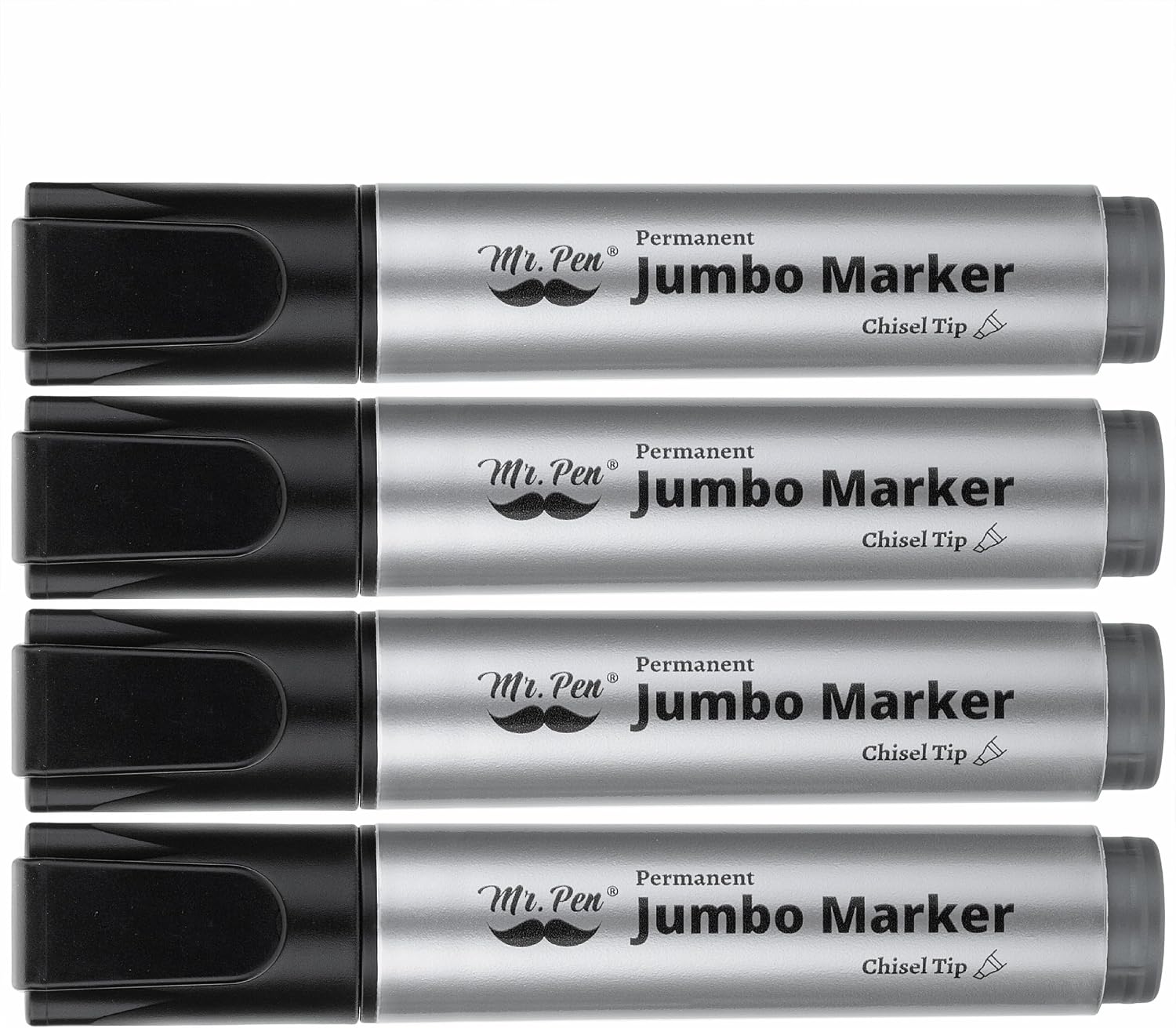Thumbnail 6 de Mr. Pen PMHJ008M310 Jumbo Permanent Markers, 4-Pack, Black Chisel Tip