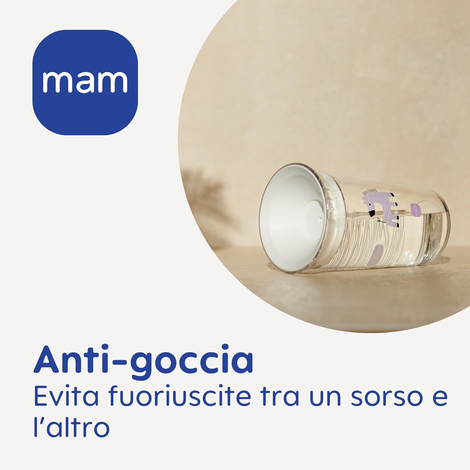 Thumbnail 2 de MAM Easy to Drink Cup 360° (set da 2 da 290 ml) con valvola 360° anti-perdite, tazza bambini 8m+ in Tritan trasparente – verde