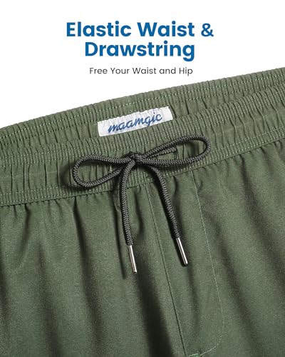 Detalle de maamgic Mens Swimming Shorts 2-in-1 Quick Dry with Compression Liner