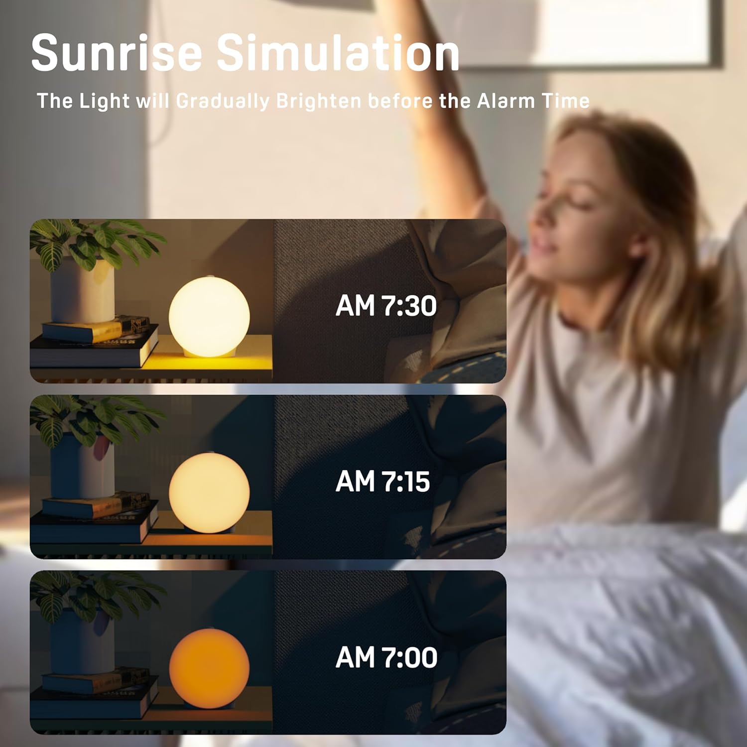 Detalle 2 de Wake Up Light Sunrise Alarm Clock ⚡