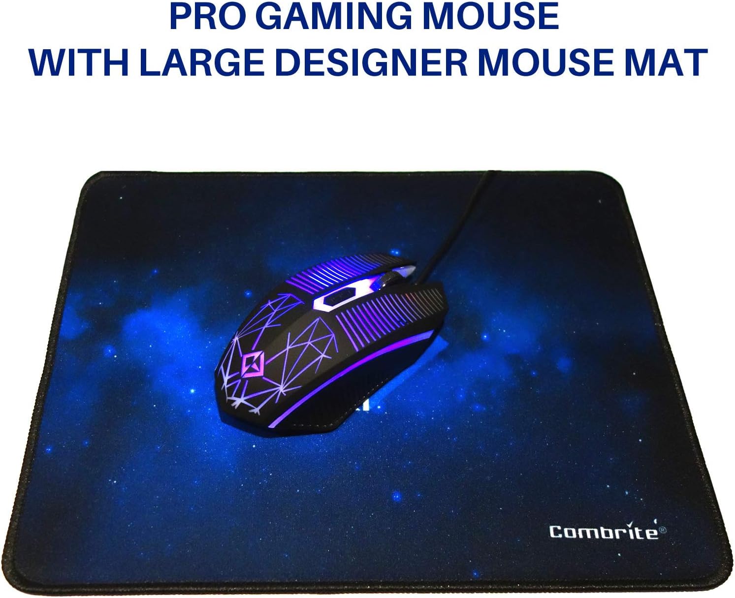 Thumbnail 3 de Combrite Raptor gaming keyboard and mouse set with large rainbow LED mouse mat (UK layout)