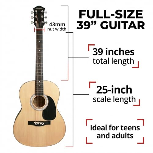 Thumbnail 6 de Martin Smith Full Size Acoustic Guitar Starter Kit with Stand & Tuner