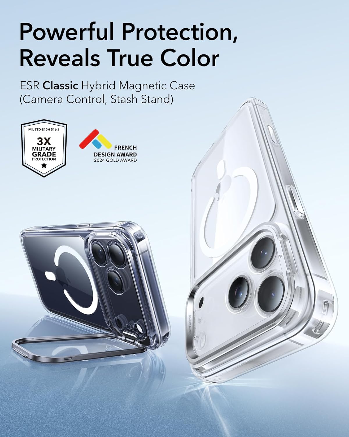 Thumbnail 1 de ESR iPhone 17 Pro Max clear case with stand