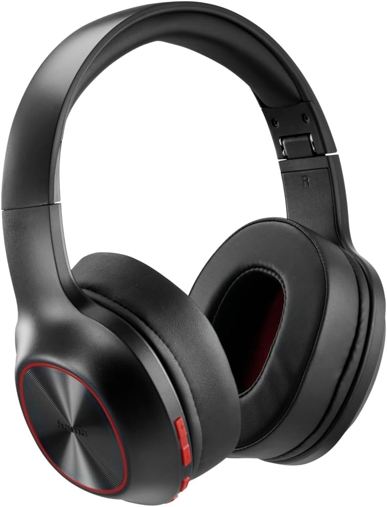Detalle de Hama Bluetooth Over-Ear Kopfhörer Spirit Calypso III mit bis zu 60h Akku, Bass Boost, Multipoint & faltbar (schwarz)