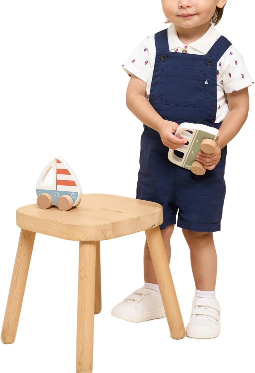 Thumbnail 2 de Petit Bateau Salopette Courte Bébé garçon : simplicité et qualité durables