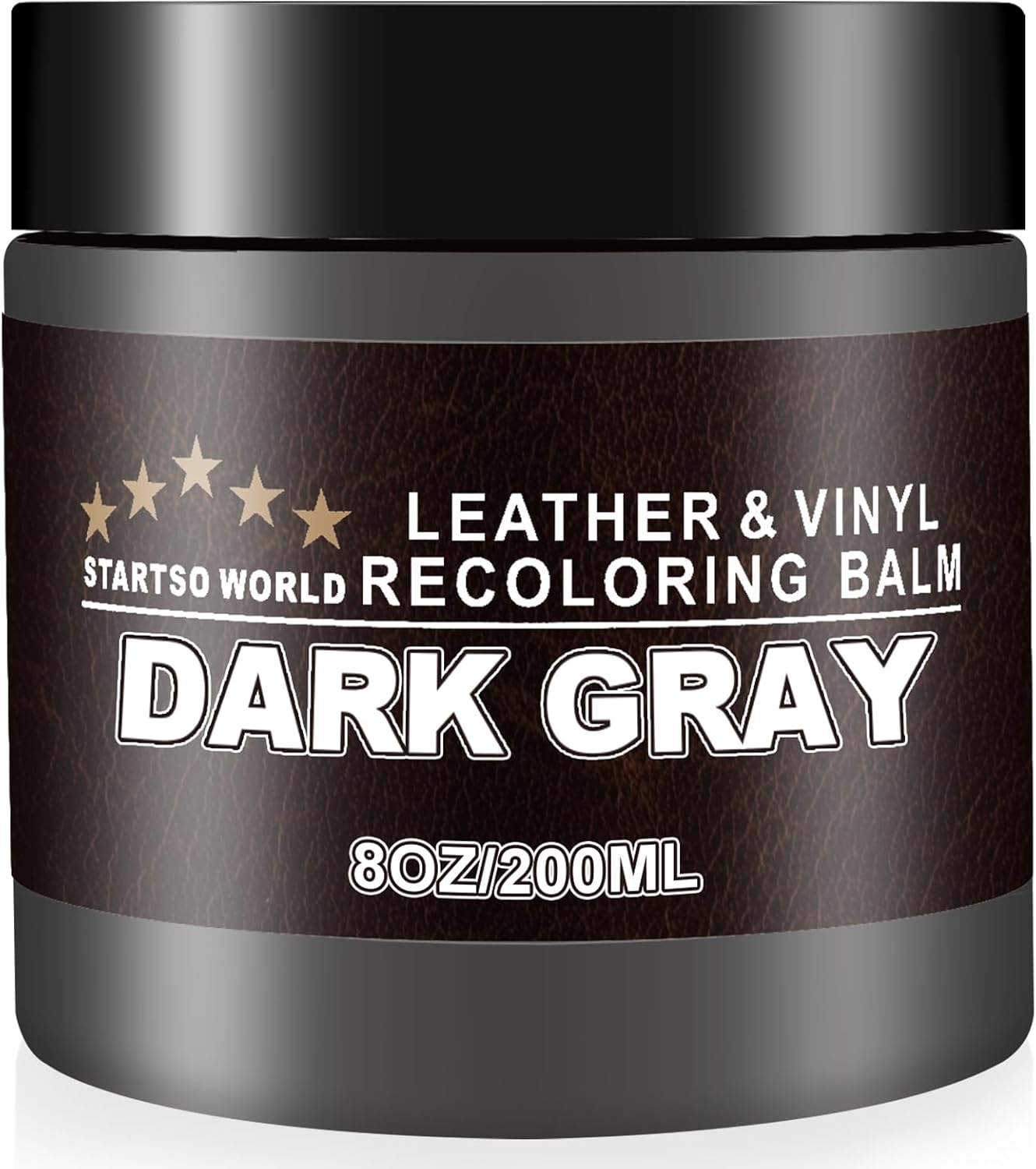 Detalle de STARTSO WORLD Leather Recoloring Balm (Dark Gray) — Leather Repair & Color Restorer for Furniture