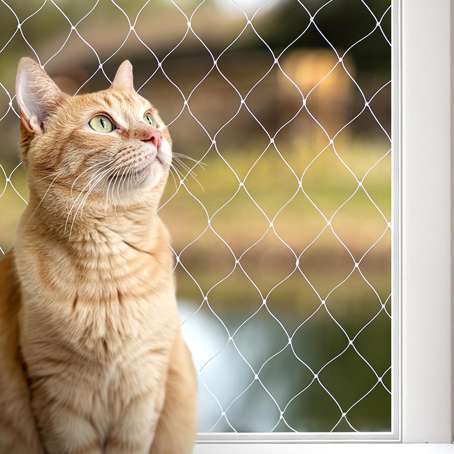 Detalle de lionto Balkonschutznetz 4 x 10 m für Katzen