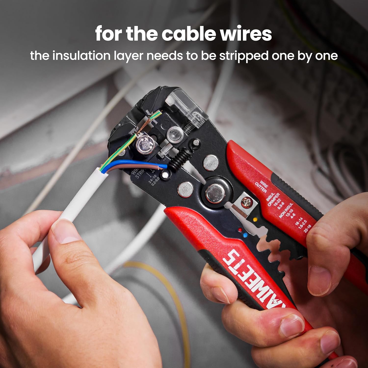 Thumbnail 4 de KAIWEETS 3‑in‑1 Wire Strippers AWG 10–22
