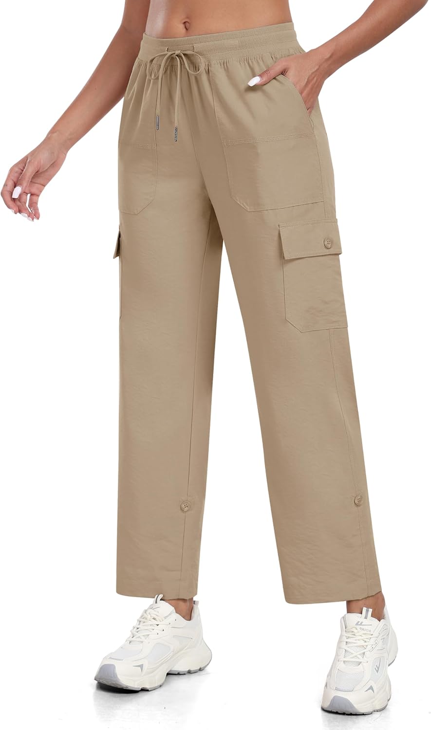 Detalle 2 de JINSHI Pantalon de Randonnée Femme Cargo 3/4
