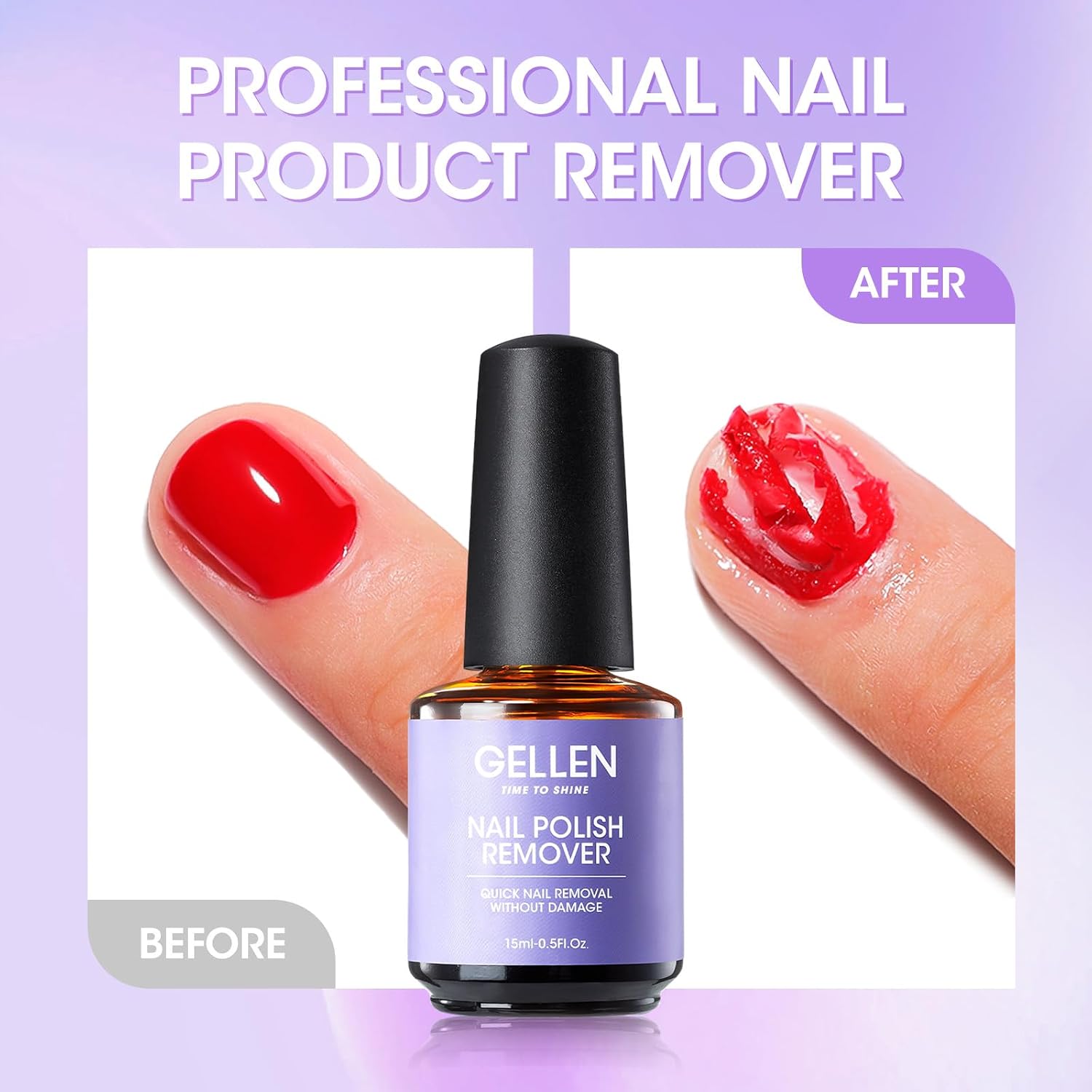 Thumbnail 1 de Gellen Gel Nail Polish Remover, 2 × 15 mL, No-Soak 3–5-Minute Formula