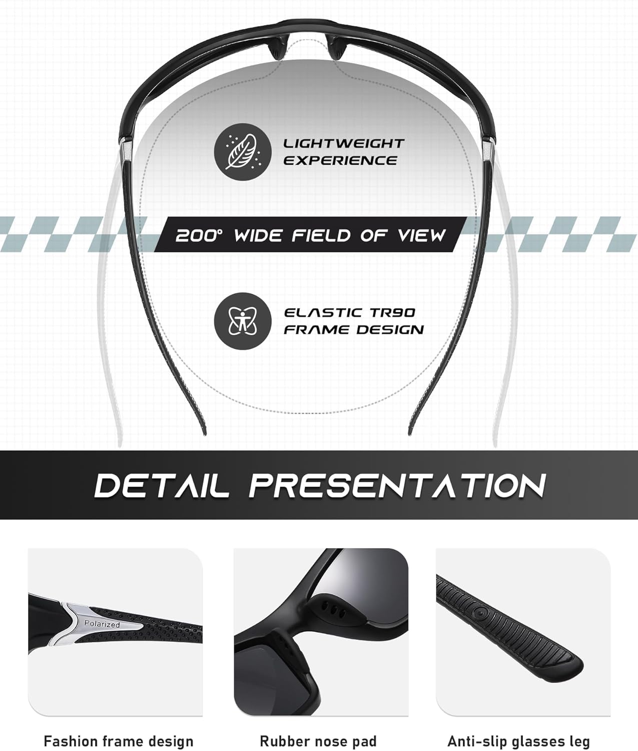 Thumbnail 4 de Perfectmiaoxuan Polarized Sunglasses: HD Pilot Lenses, Light TR90 Frame for Everyday Outdoor Life
