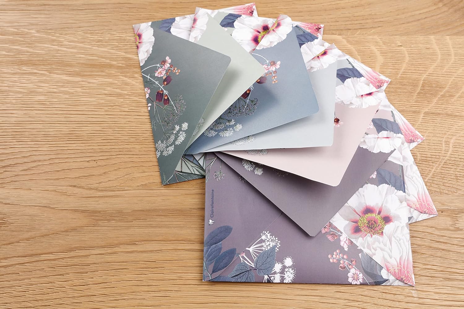 Detalle de Clairefontaine 55033C – Paquet de 20 enveloppes imprimées Botanic Garden, format C6