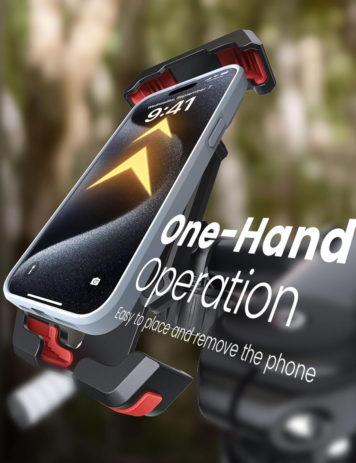 Detalle 2 de Pnitri 2-Pack Bike Phone Holder Mount (2025 Upgraded Gift Set) – Universal Handlebar Mount, Tool-Free 3S Install