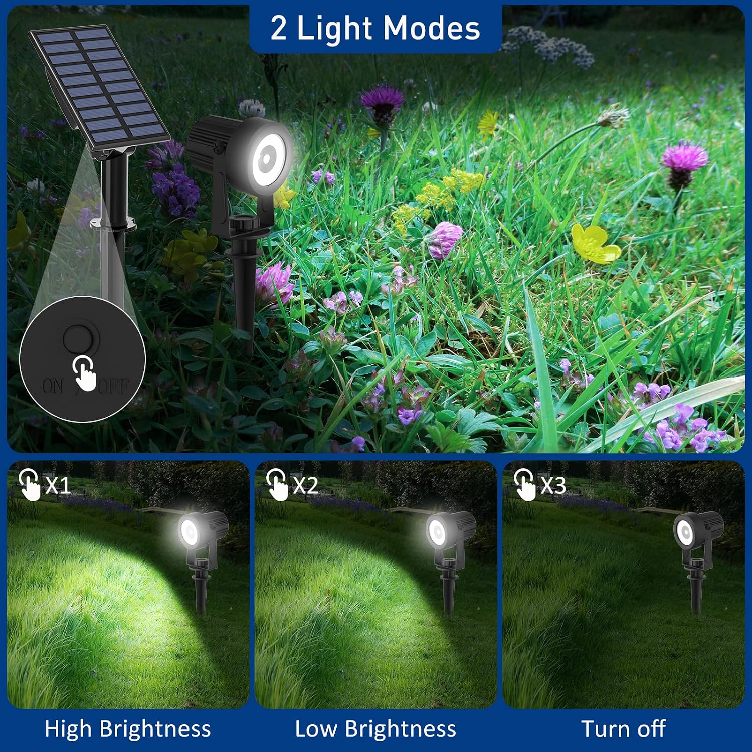 Detalle de T-SUNUS Gartenstrahler Solar 2 Stück 🌞📡