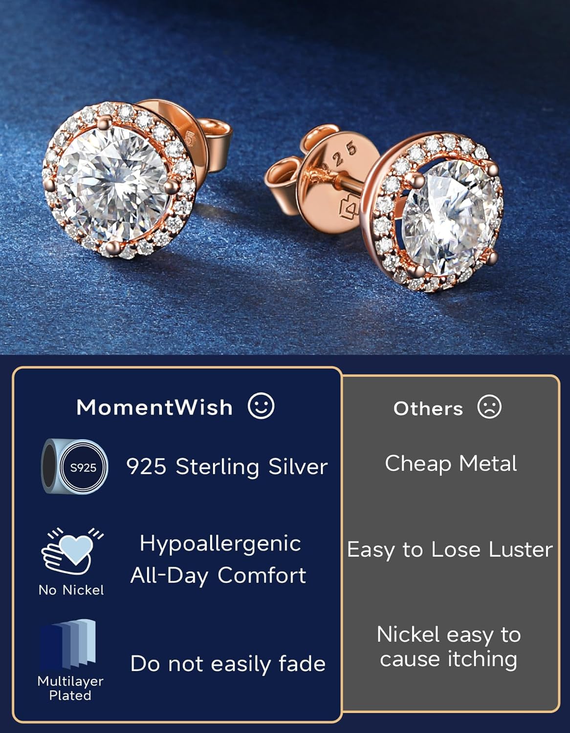 Thumbnail 5 de Moissanite Ohrstecker Gold 585 0,6 Karat
