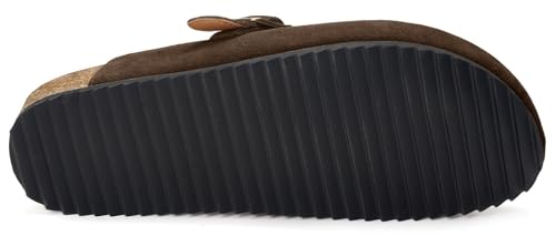 Detalle de Zoccoli e Sabot Dokela in Pelle Nubuck – Comfort quotidiano con fibbia regolabile