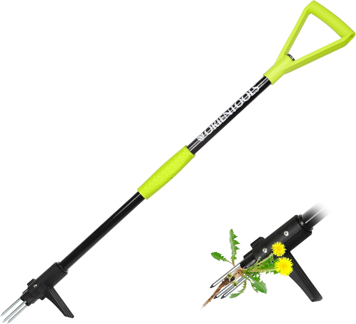Thumbnail 6 de ORIENTOOLS Weed Puller Stand Up Weeder with 3 Claws — 39.4" Long, Forest Green