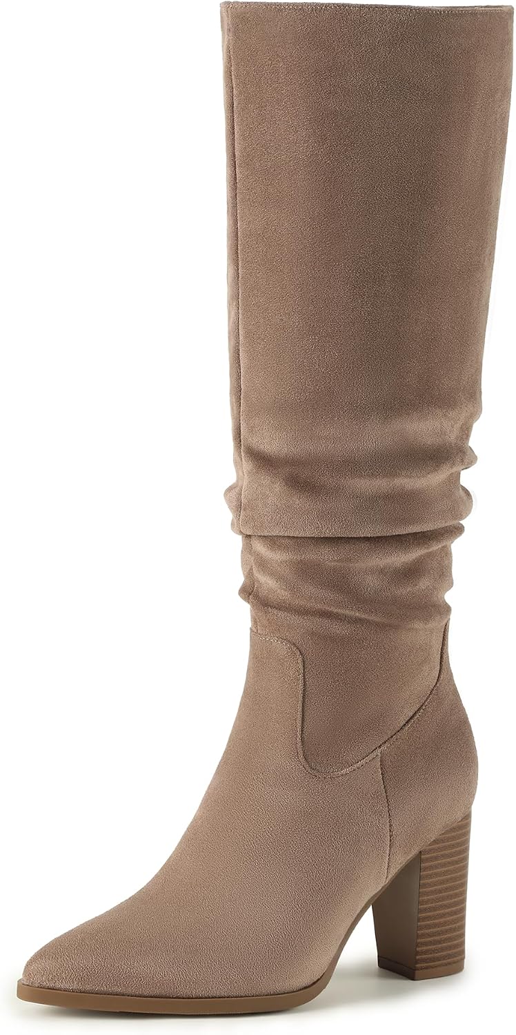 Detalle de IDIFU Women's Knee-High Boots, Faux Suede