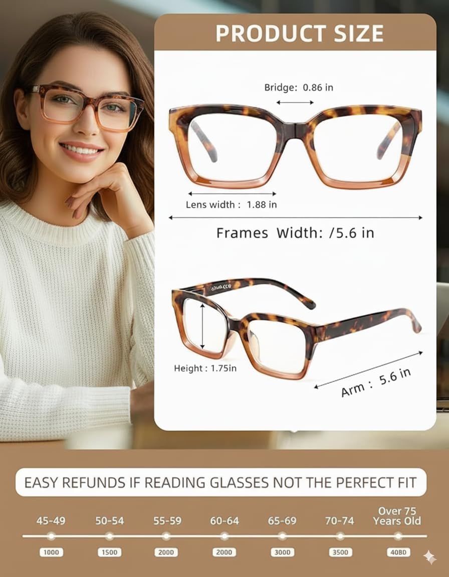 Detalle 2 de JOLISU Reading Glasses 5-Pack