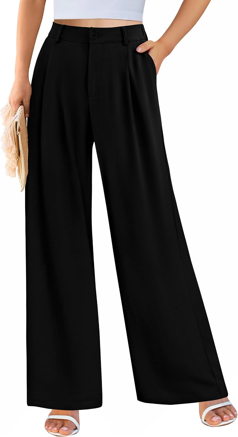 Thumbnail 1 de PRETTYGARDEN Women’s Wide Leg Pants — High-Waisted Business Casual Palazzo Work Trousers with Pockets