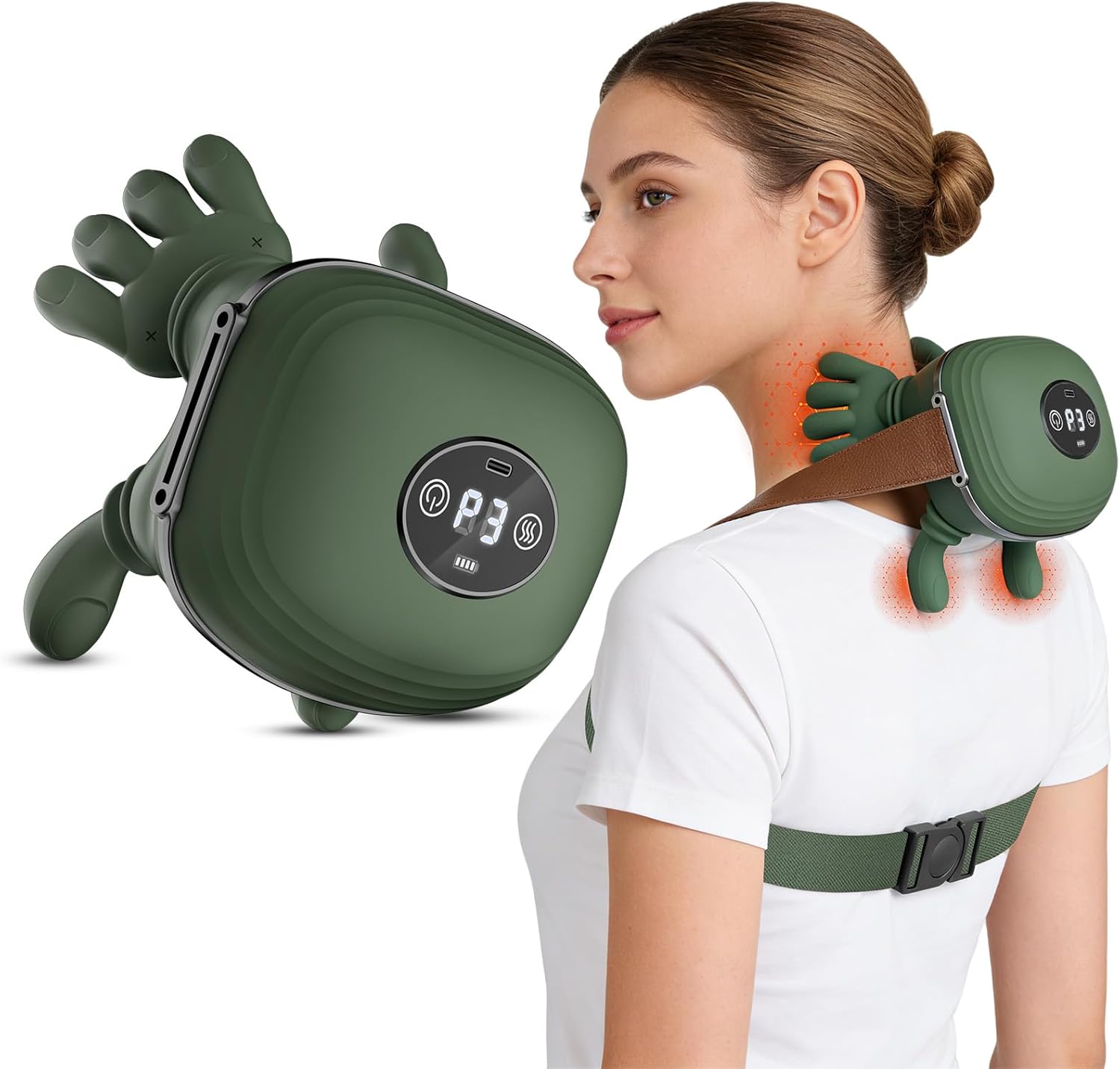 Detalle de Human-Like Neck Massager with Heat for Pain Relief