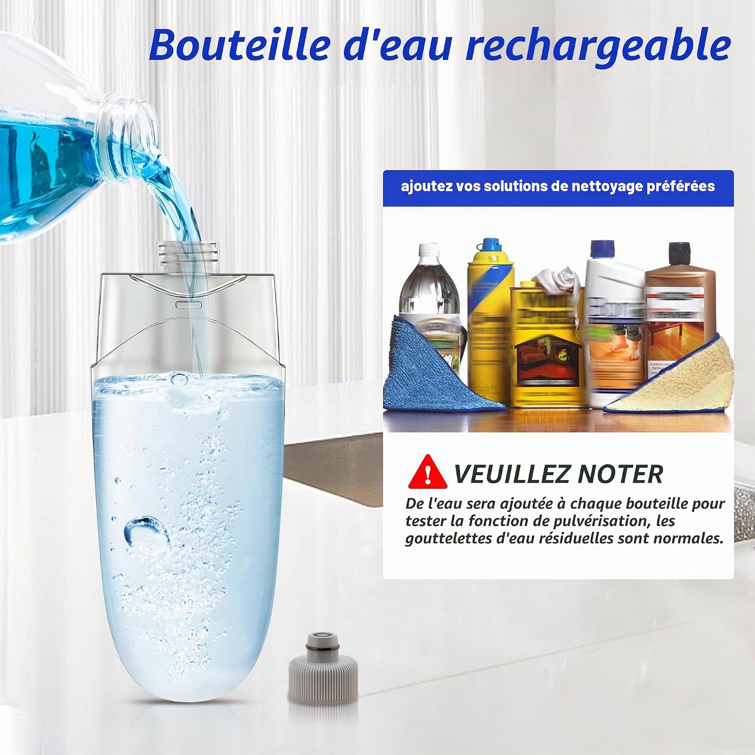 Detalle de MANGOTIME 410SLHUANG2SL1HUANGPB1SH spraymop met 3 herbruikbare microvezelpads