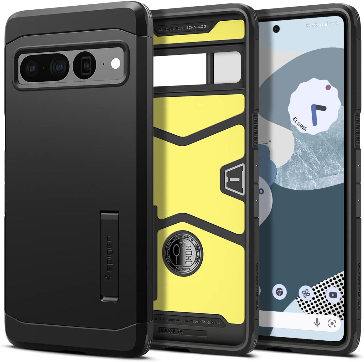 Detalle de Spigen Tough Armor pour Google Pixel 7 Pro — coque noire