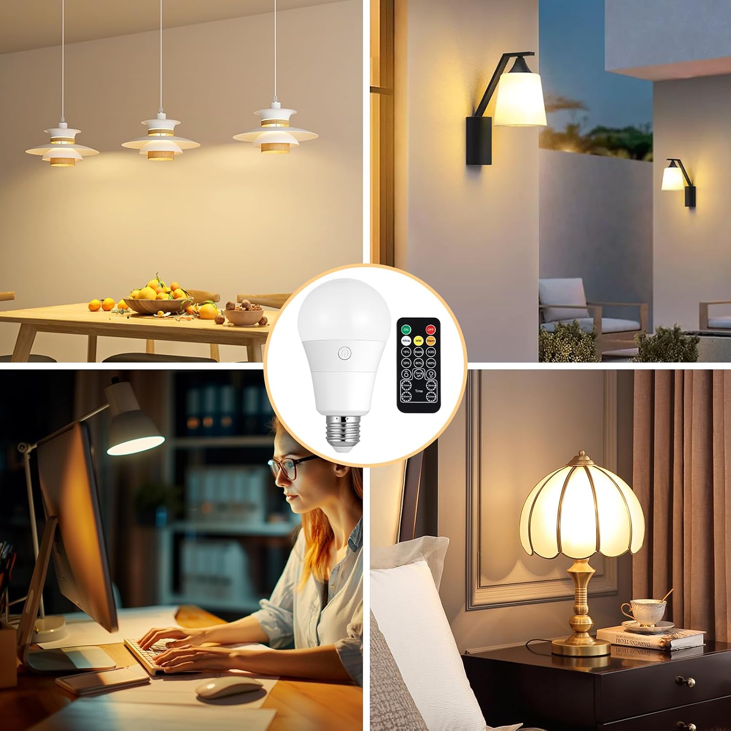 Thumbnail 6 de INTERESTIME INT-CXDP-2EU oplaadbare E27-ledlampen, 7 W, magnetisch, set van 2