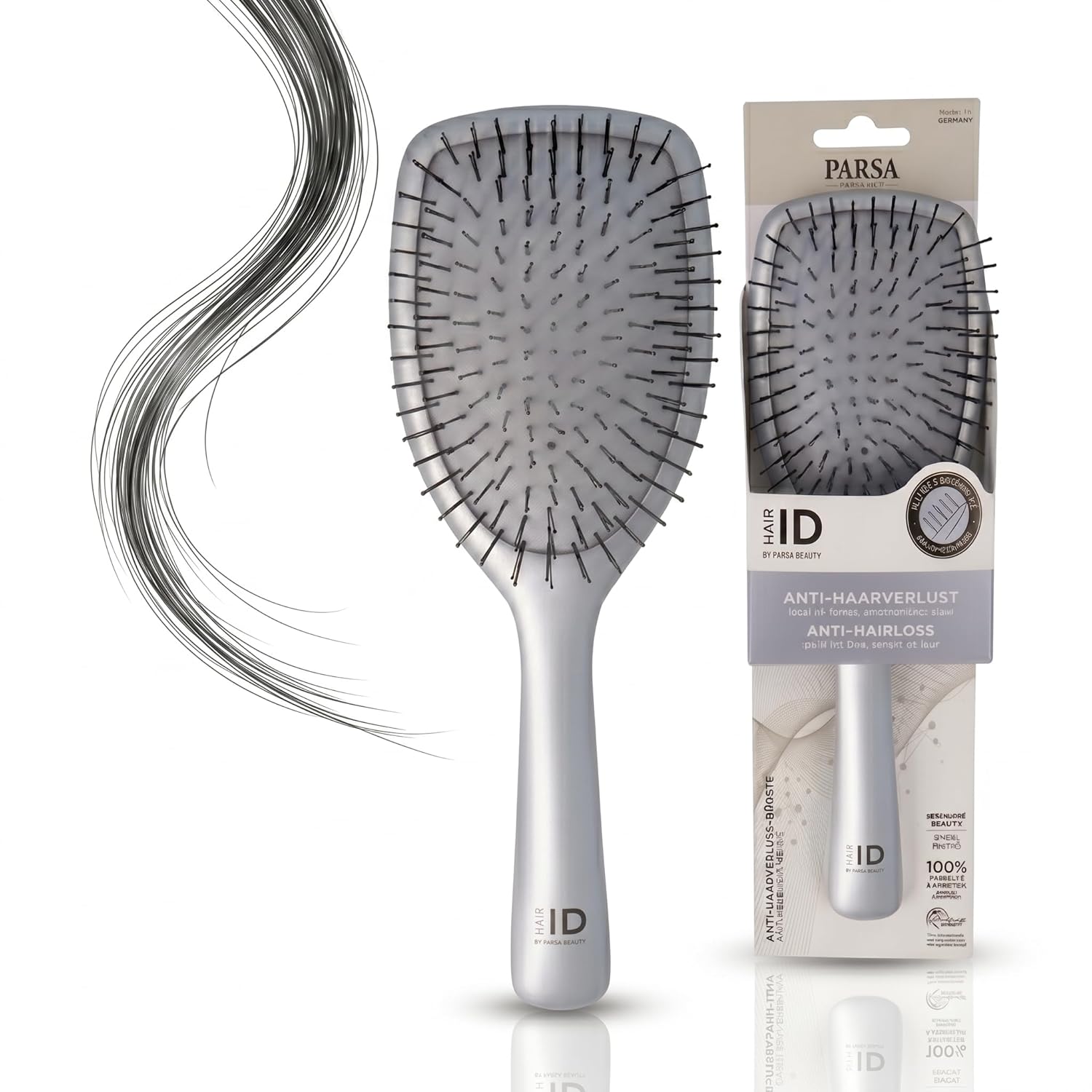 Detalle de PARSA Beauty Hair ID Anti-Hairloss Haarbürste – schonende Bürste für dünnes Haar