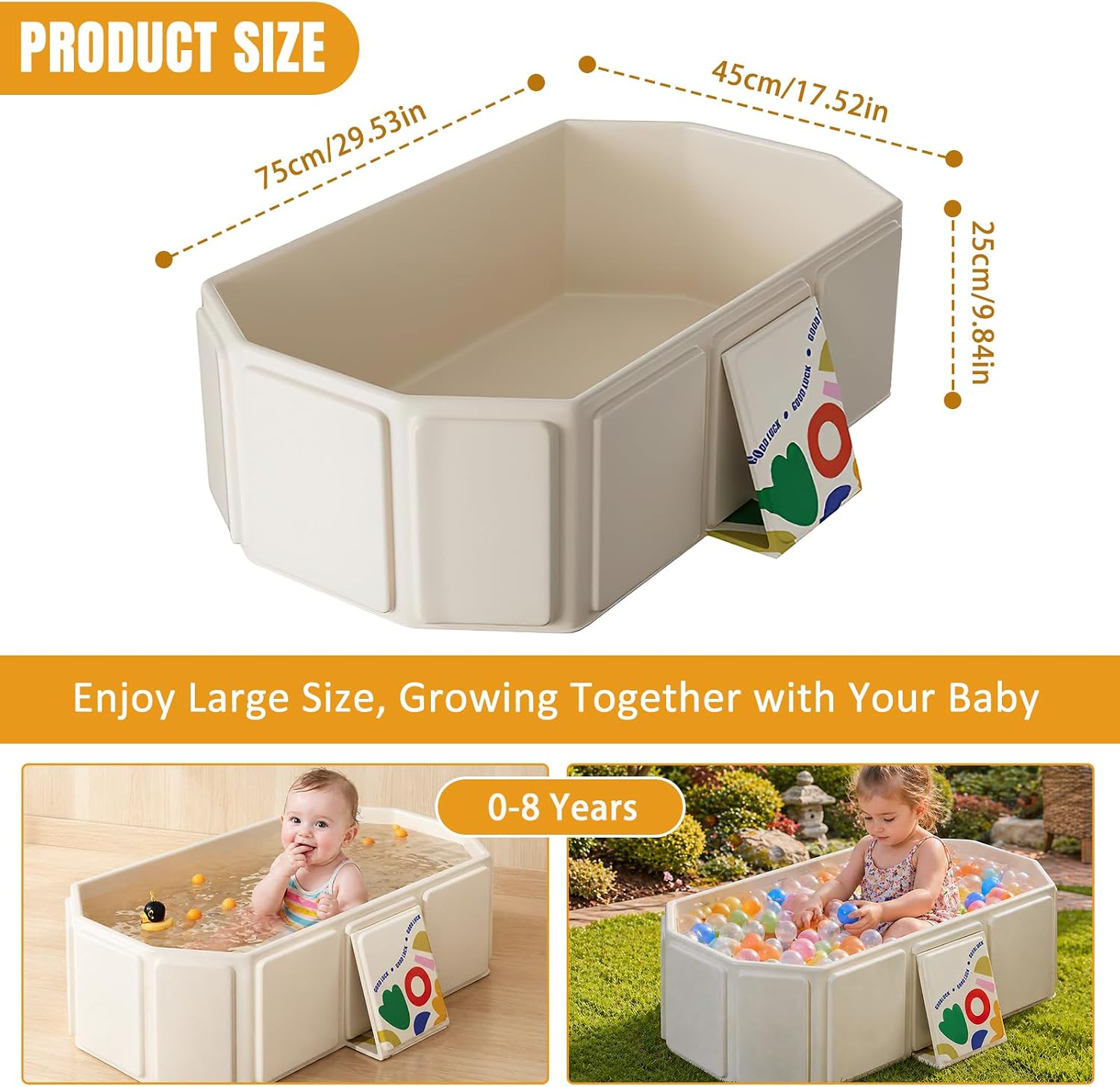 Detalle de Vasca da bagno pieghevole per bambini — Salvaspazio, leggera e multifunzione