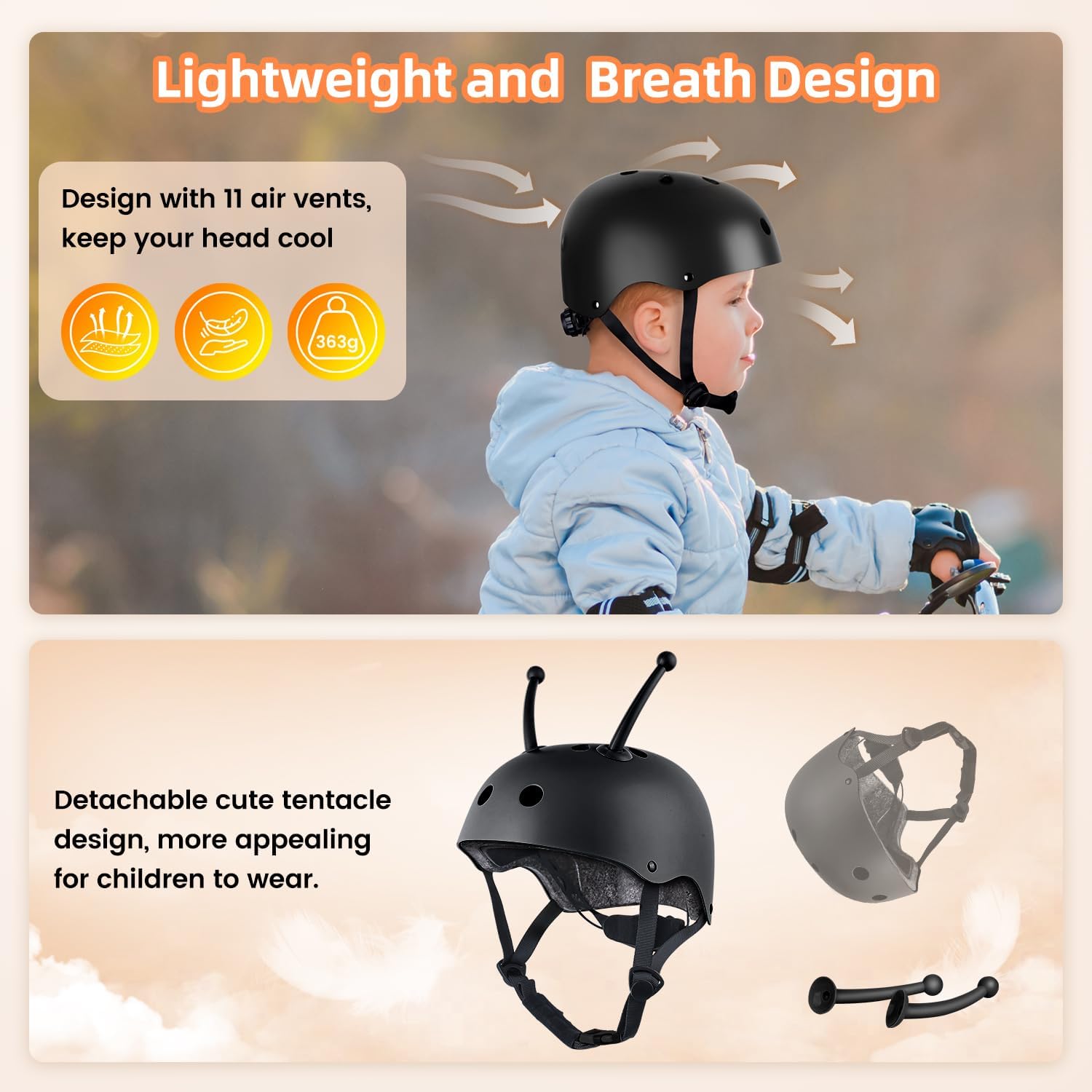 Thumbnail 3 de Wingbabe Kids Bike Helmet (43–51cm) – Adjustable Toddler Safety Helmet for Cycling, Skateboard & More (XS)