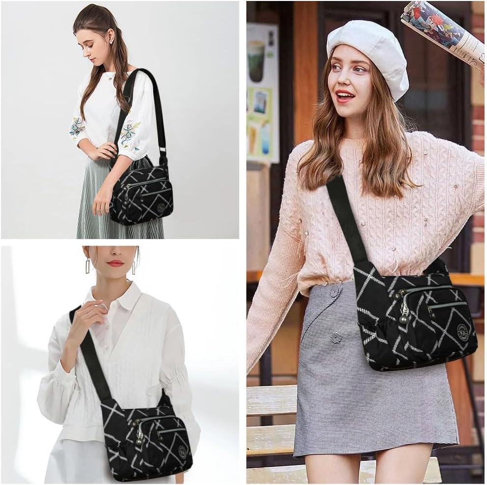 Thumbnail 6 de Aucuu Borsa a Tracolla da Donna in Nylon: stile casual e grande capacità