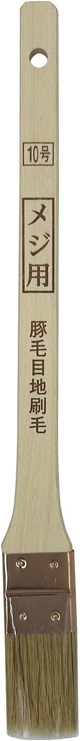 Detalle de ハンディ・クラウン 平 10号 豚毛目地刷毛 高粘度塗料向け・長毛・強いコシ