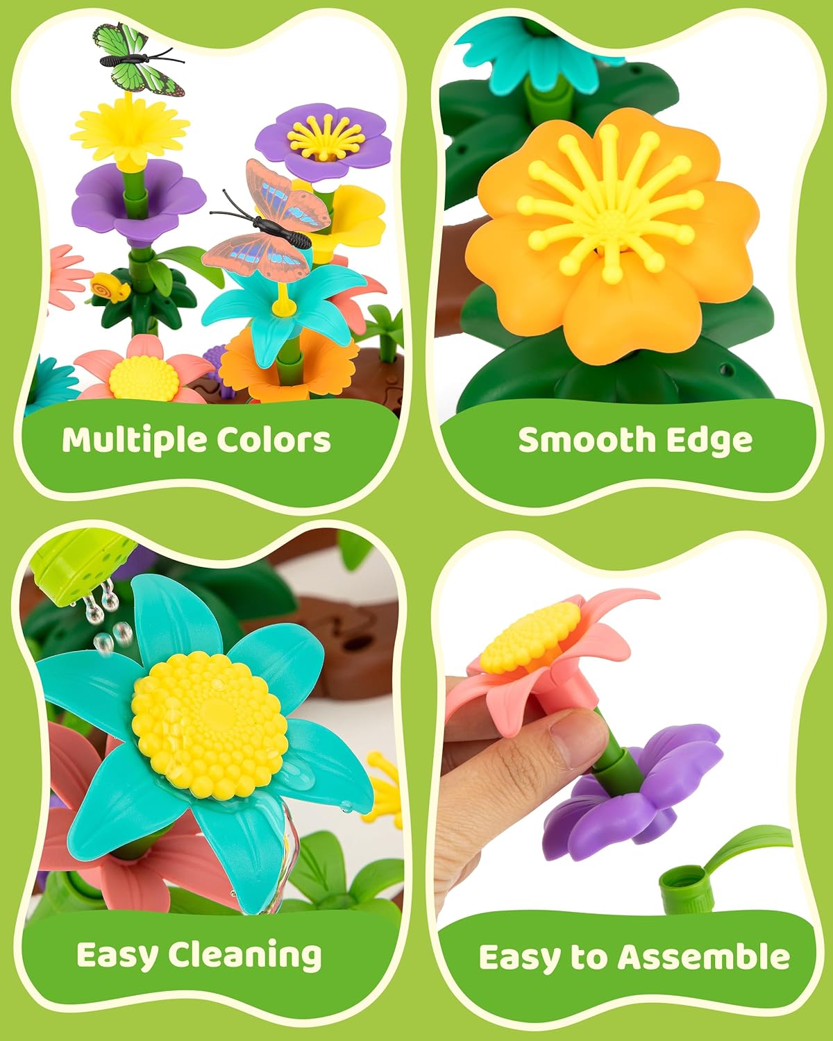 Thumbnail 2 de Funsland Flower Garden Building Toys – 322-Piece STEM Garden Set for Kids Aged 3–6