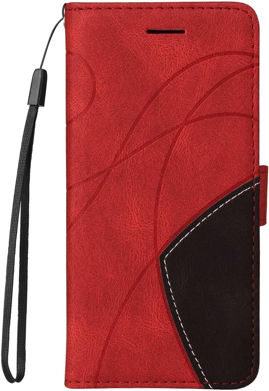 Thumbnail 6 de CXTCASE Flip-Hülle für Motorola Edge 60 Fusion – rotes PU-Leder Flip Case mit Kartenfächern