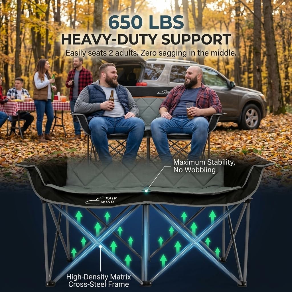 Detalle 2 de Oversized camping chair supports 650 lbs