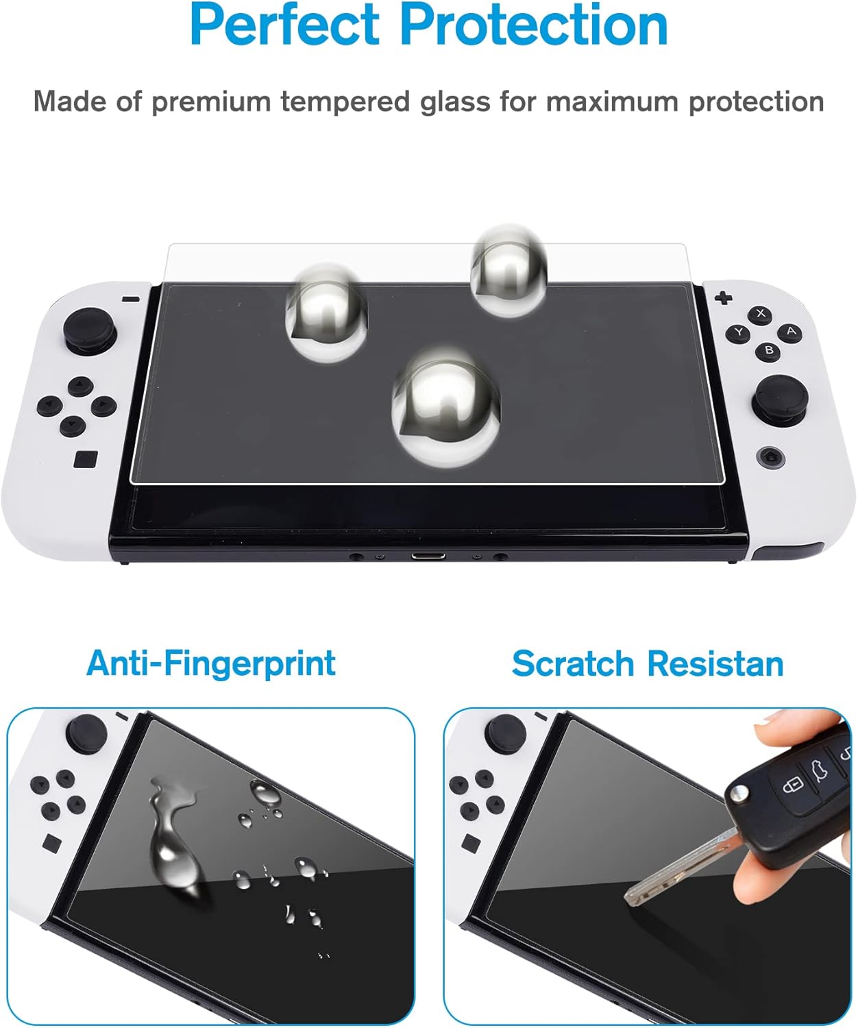Thumbnail 4 de MOBDIK 2 Stück Schutzfolie für Switch OLED