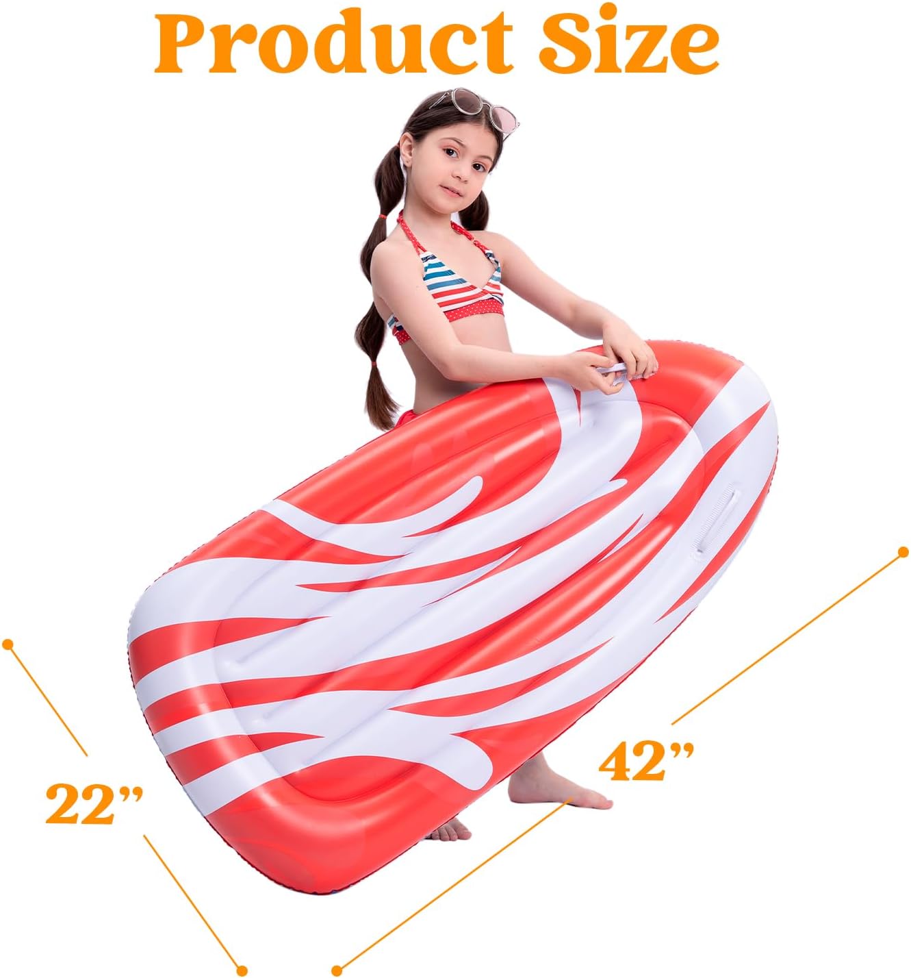 Detalle 2 de JOYIN 2 Pack Inflatable Body Boards for Water Slides – learn-to-swim pool float boards for kids