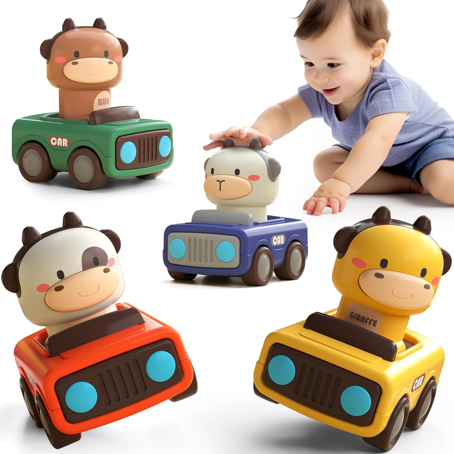 Detalle de iPlay iLearn Press-to-Go Baby Racing Cars 1