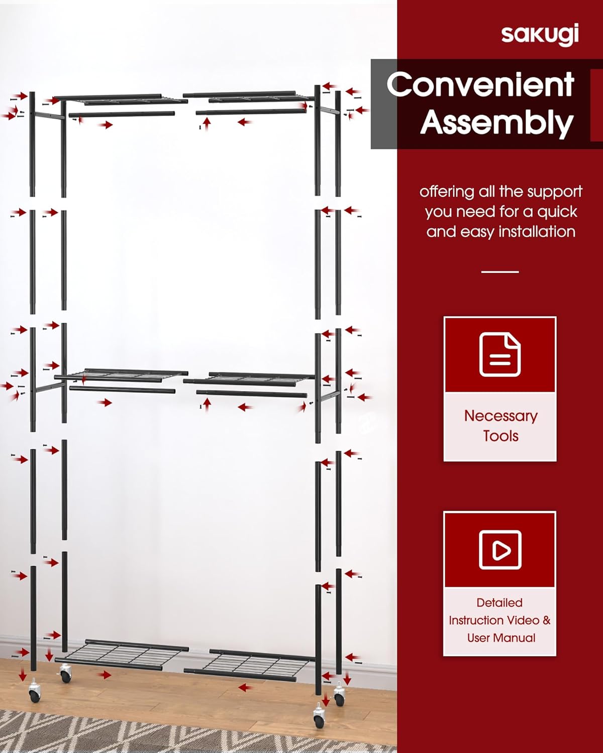 Thumbnail 6 de Sakugi Clothes Rail 84cm x 202cm