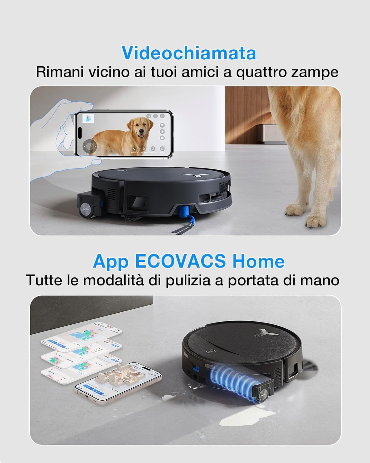 Thumbnail 6 de ECOVACS DEEBOT T80S OMNI: robot aspirapolvere lavapavimenti con carica Ultra e tecnologia ZeroTangle