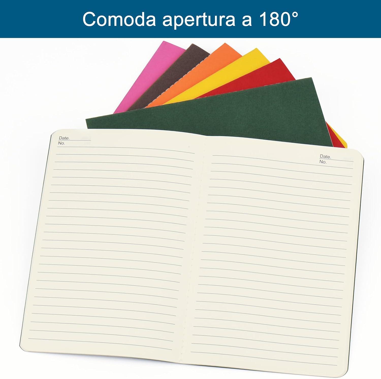 Detalle 2 de ZCZN-Quaderno Appunti A5: confezione da 12 quaderni rigati, 60 pagine ciascuno, carta FSC premium