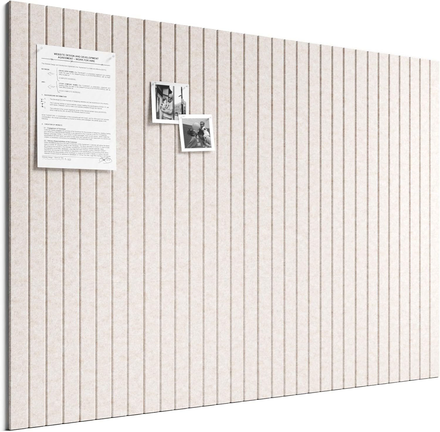 Bumusty large felt bulletin board tiles (48 x 36"), cork board alternative with adhesive tabs and 30 pushpins
