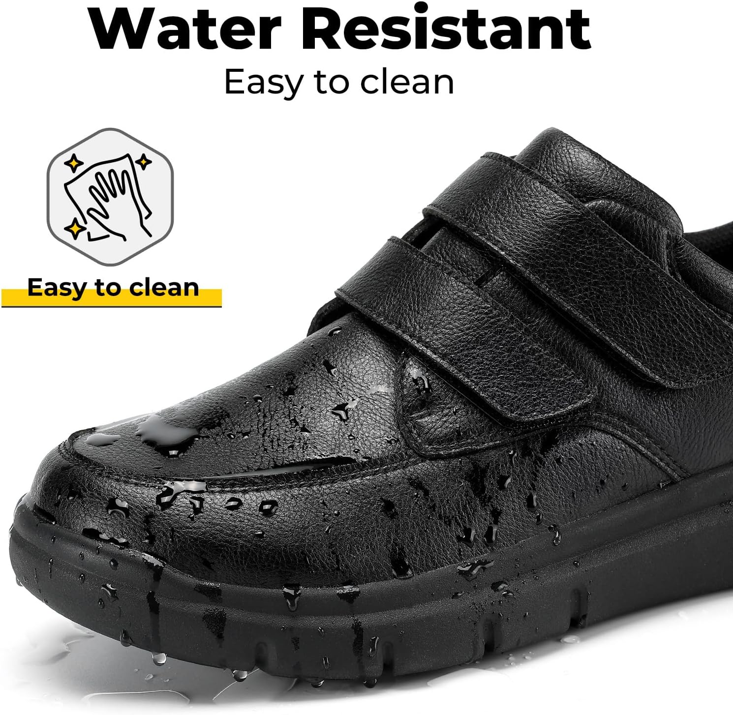 Thumbnail 6 de FitVille Extra Weit Herren Lederschuhe mit Klettverschluss – Leichte Freizeitschuhe, Gr.40–50