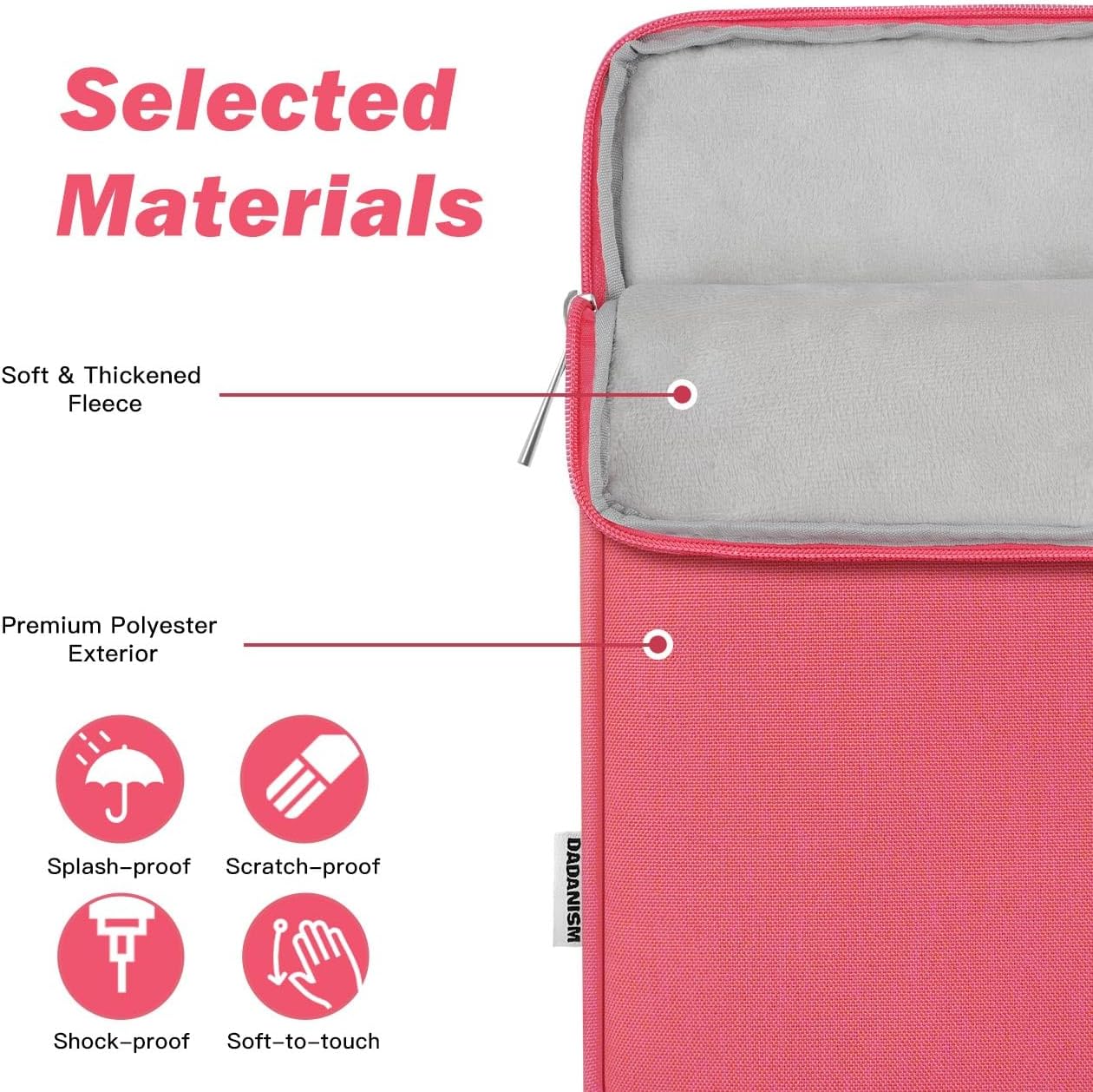 Detalle de Dadanism 9-11 Inch Tablet Sleeve Bag in Watermelon Pink