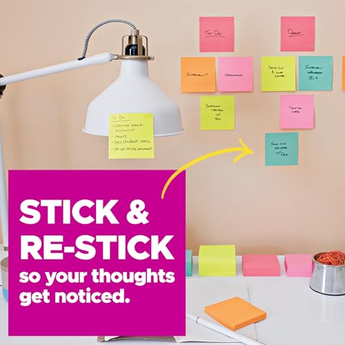Detalle de Post-it Super Sticky Notes 3 x 3 in, Supernova Neons (24 Pads)